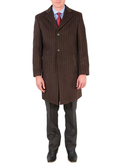 Marc Men's Wool Brown Top Coat - Ferrecci USA 