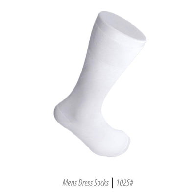 Men's Short Nylon Socks 102S - White - Ferrecci USA 