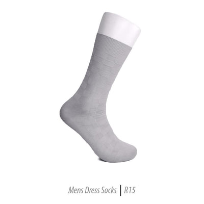 Men's Short Nylon Socks R15 - SIlver - Ferrecci USA 