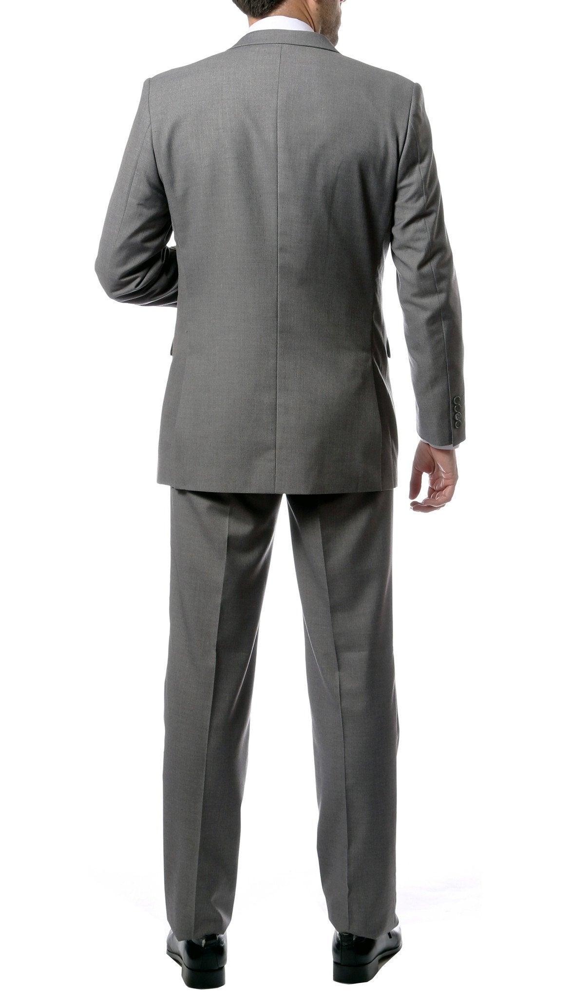 Mens 2 Button Grey Regular Fit Suit