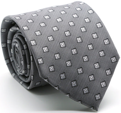 Mens Dads Classic Geometric Pattern Business Casual Necktie & Hanky Set KO - Ferrecci USA 