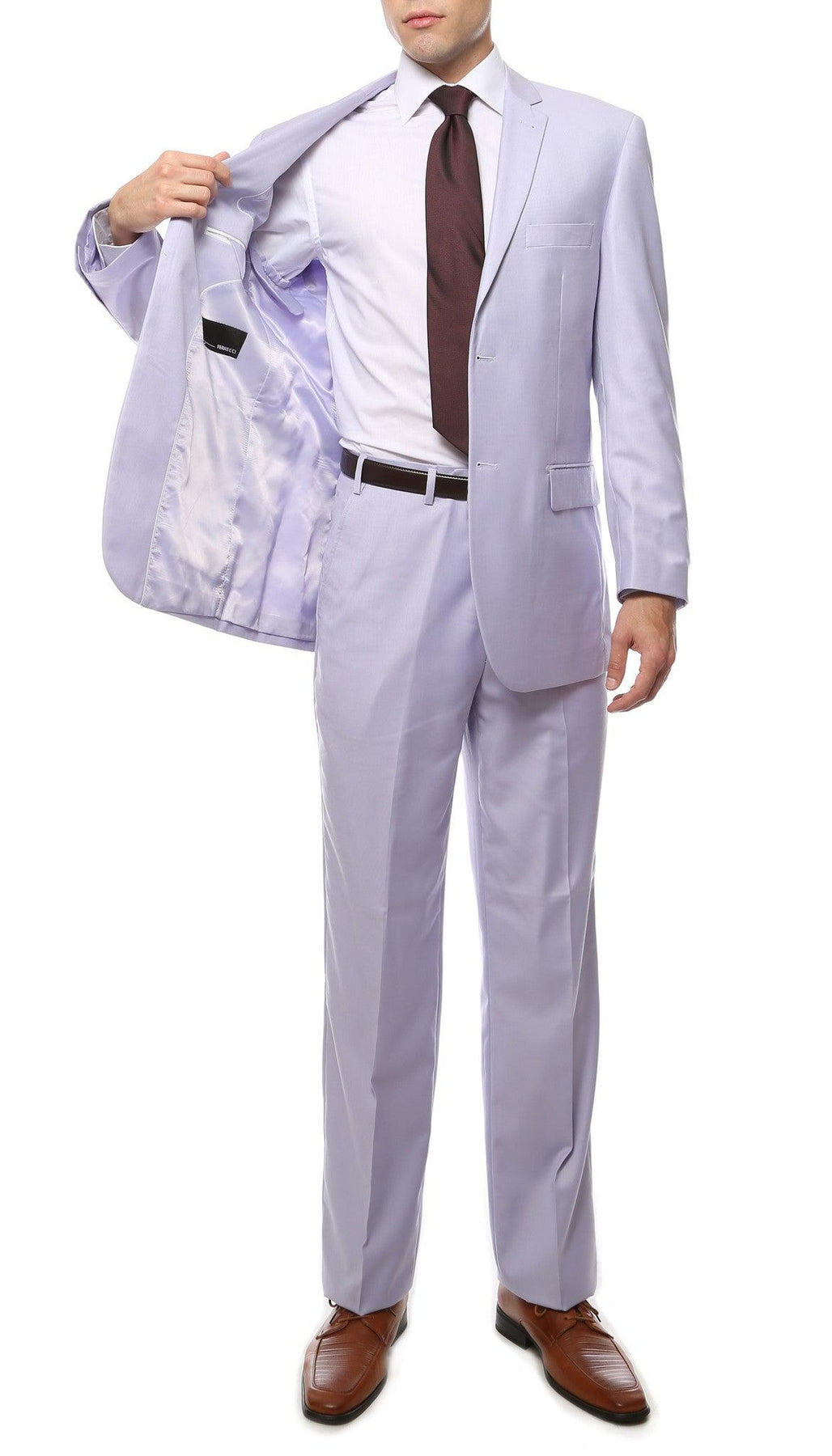 Lilac hand block suit set - set of three by Shreetatvam | The Secret Label