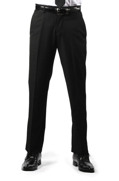 Premium Mens MP101 Black Regular Fit Dress Pants - Ferrecci USA 