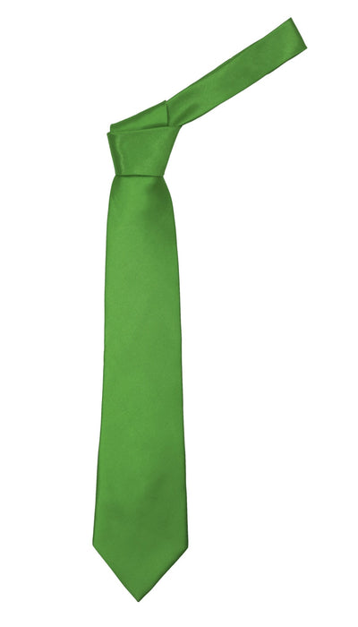 Premium Microfiber Kelly Green Necktie - Ferrecci USA 