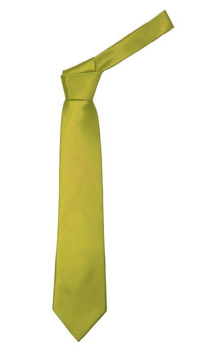 Premium Microfiber Olive Green Necktie - Ferrecci USA 