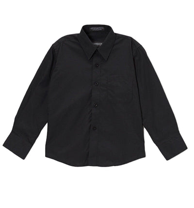 Premium Solid Cotton Blend Black Shirt - Ferrecci USA 