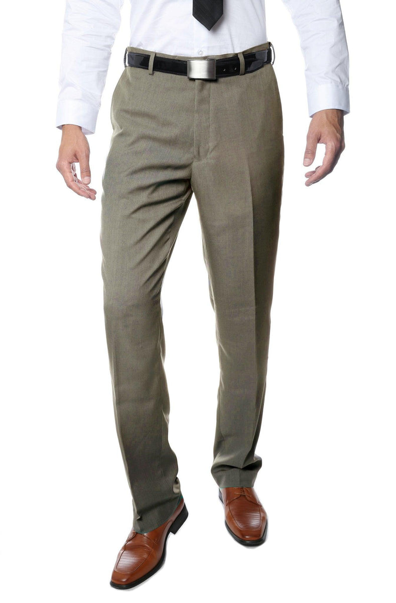 Premium Tan Regular Fit Suspender Ready Formal & Business Pants