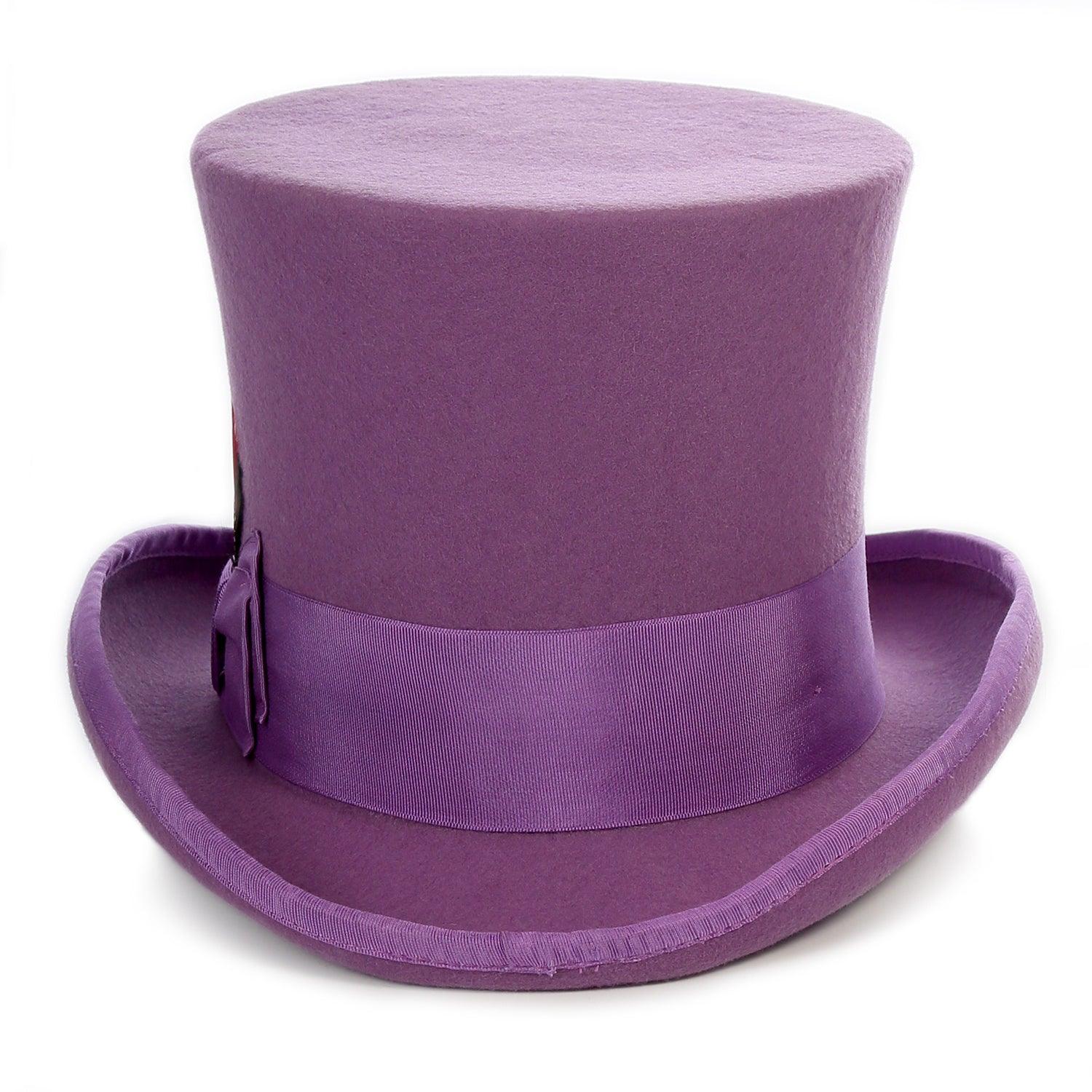 Men's Purple Top Hat | Mad Hatter Hat | Steampunk Hat | Ferrecci Large