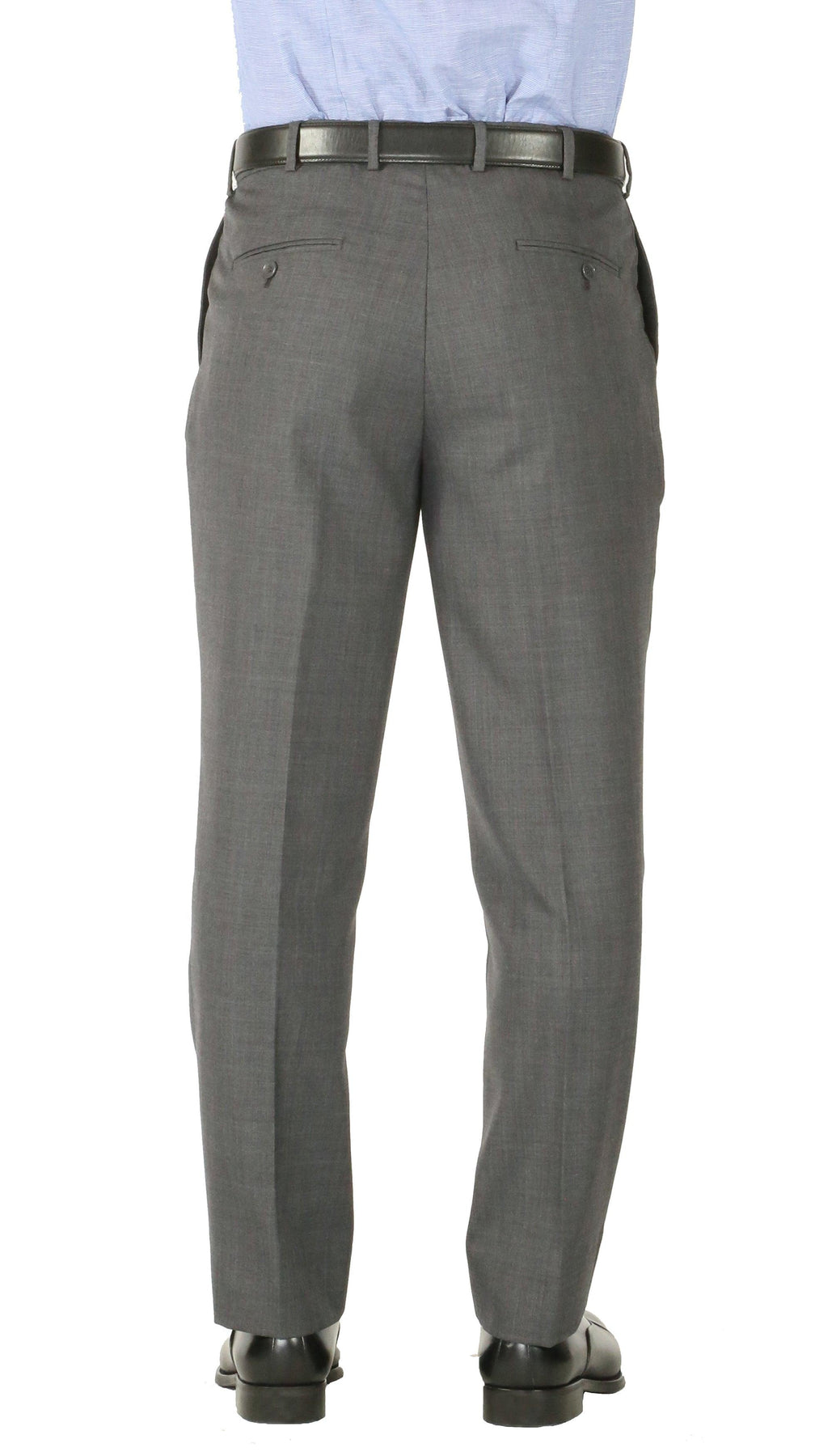 Rod Premium Grey Wool 2pc Stain Resistant Traveler Suit - w 2 Pairs of ...