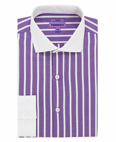 The Serrano Slim Fit Cotton Dress Shirt - Ferrecci USA 